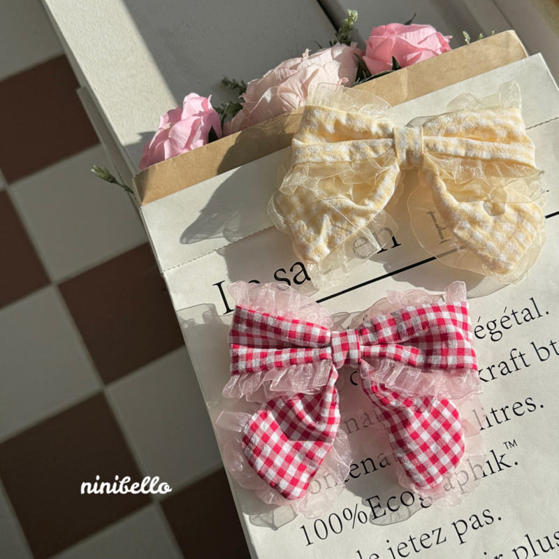 Ninibello - Korean Children Fashion - #designkidswear - Check Ribbon Pin - 3