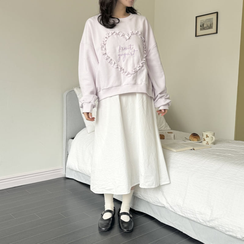 Ninibello - Korean Children Fashion - #discoveringself - Adult Frill Heart Sweatshirts  - 7