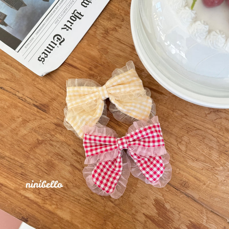 Ninibello - Korean Children Fashion - #designkidswear - Check Ribbon Pin - 4