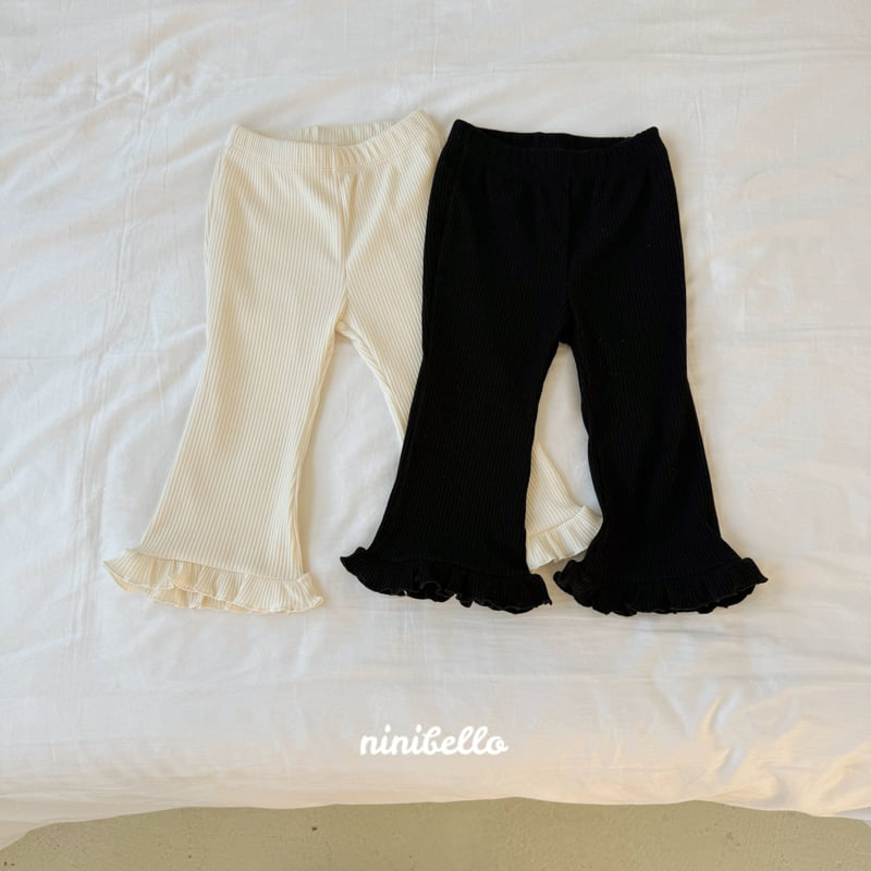Ninibello - Korean Children Fashion - #discoveringself - Pom Pom Frill Bootcut Pants - 3