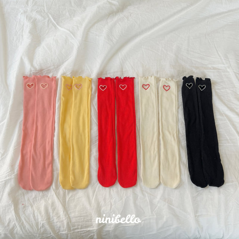 Ninibello - Korean Children Fashion - #fashionkids - Heart Punching Knee Socks - 10
