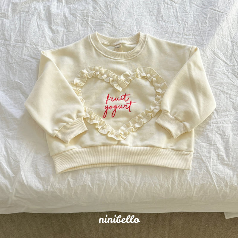Ninibello - Korean Children Fashion - #fashionkids - Frill Heart Sweatshirts - 4