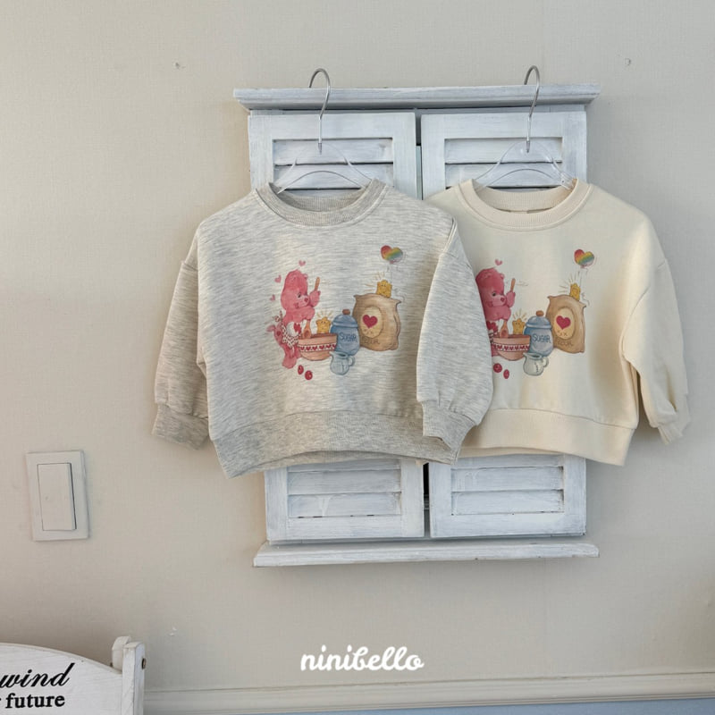 Ninibello - Korean Children Fashion - #kidsshorts - Bear Printed Crop Sweatshirts