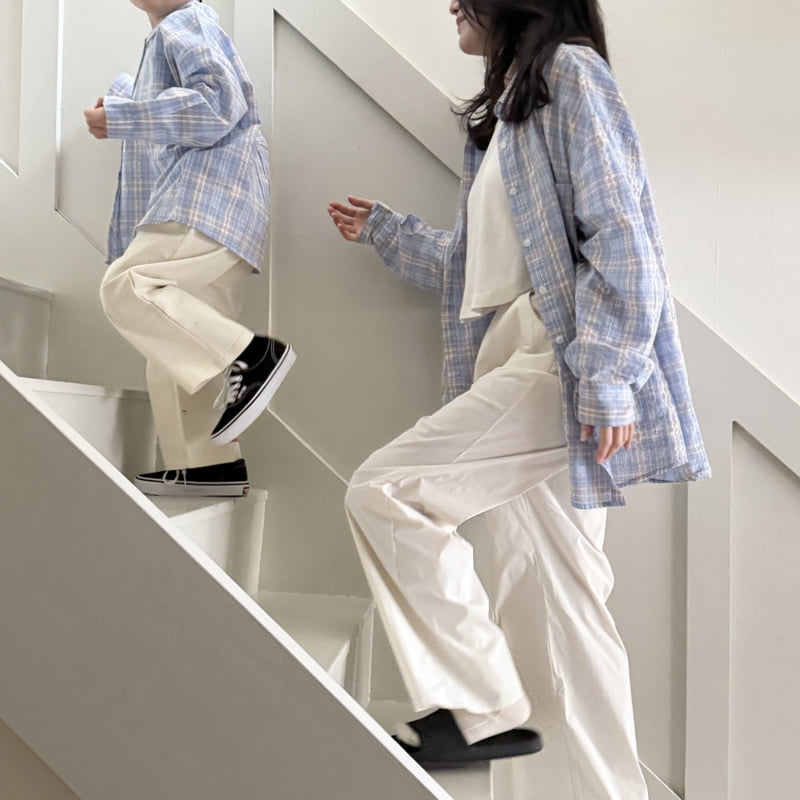 Ninibello - Korean Children Fashion - #fashionkids - Adult Iyu Check Shirt - 4