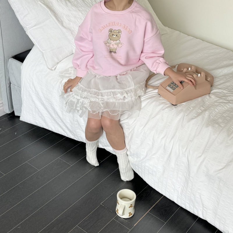 Ninibello - Korean Children Fashion - #kidsshorts - Ballet Bear Frill Sweatshirts - 11