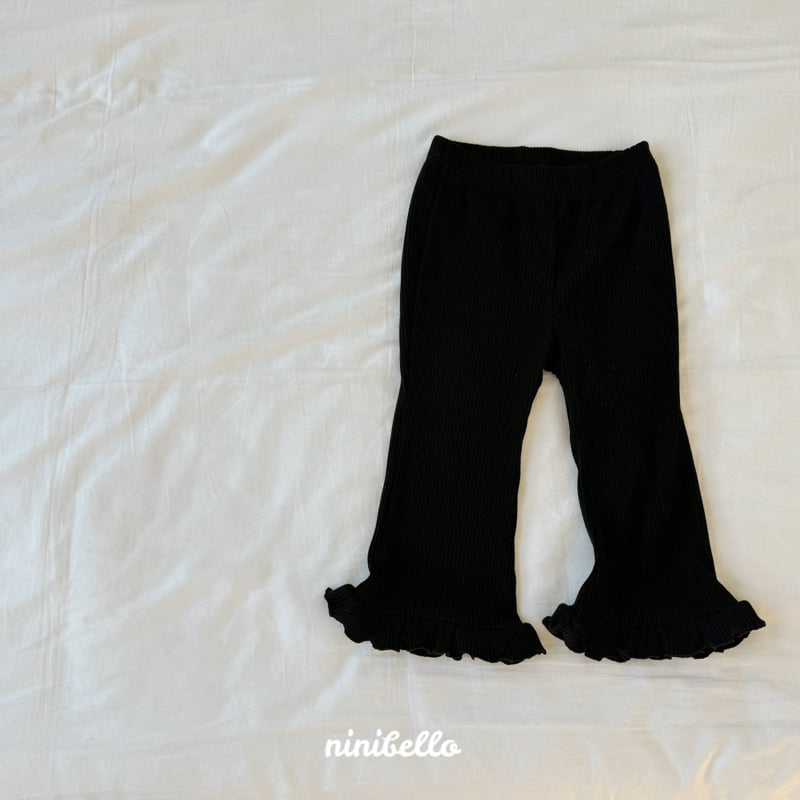 Ninibello - Korean Children Fashion - #kidsstore - Pom Pom Frill Bootcut Pants - 6