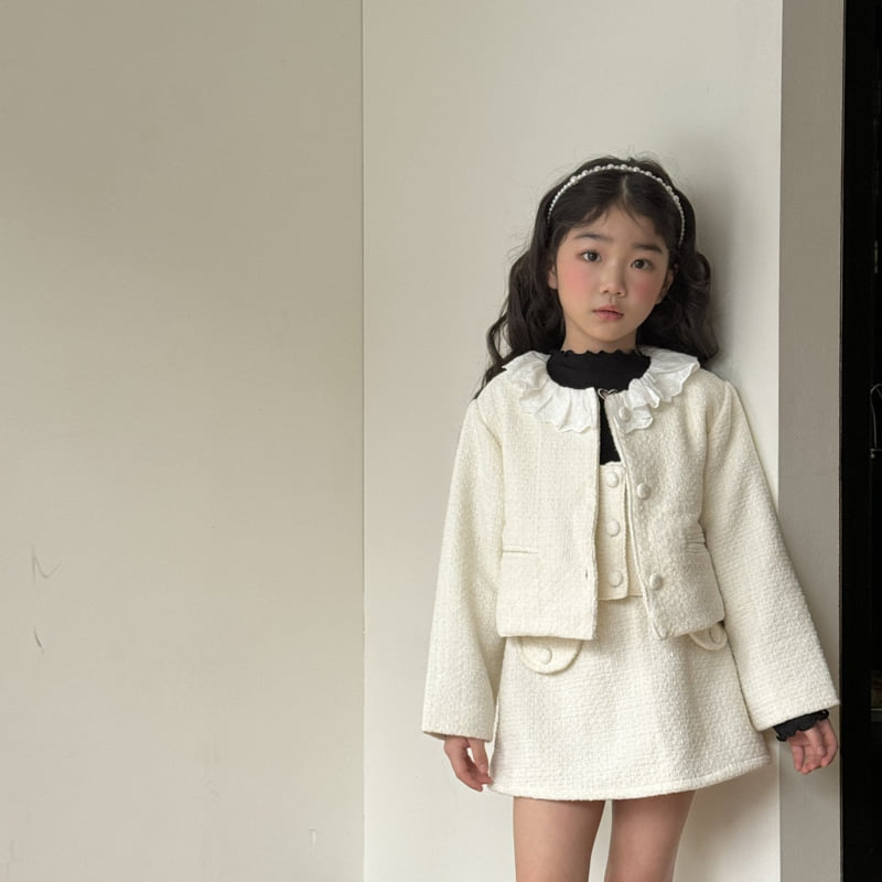 Ninibello - Korean Children Fashion - #kidsstore - Anna Lace Crop Jacket - 11