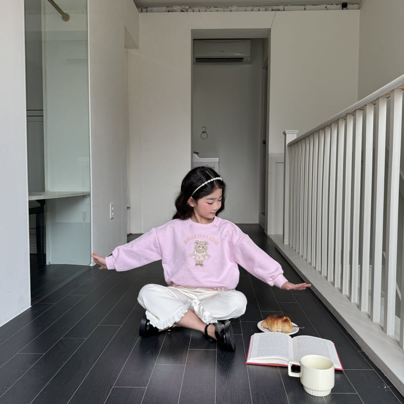 Ninibello - Korean Children Fashion - #kidsstore - Ballet Bear Frill Sweatshirts - 12