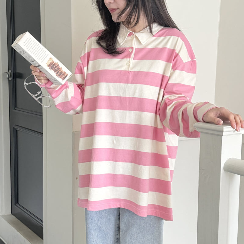 Ninibello - Korean Children Fashion - #kidsstore - Adult Pop Pop Rugby Tee - 10