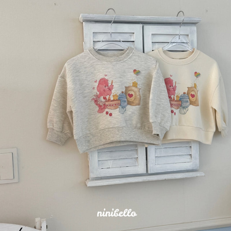 Ninibello - Korean Children Fashion - #kidzfashiontrend - Bear Printed Crop Sweatshirts - 3