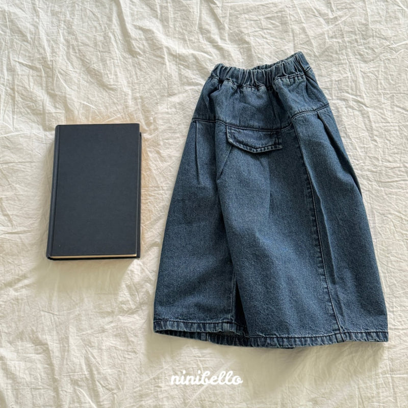 Ninibello - Korean Children Fashion - #kidzfashiontrend - Eve Wide Denim Pants - 6