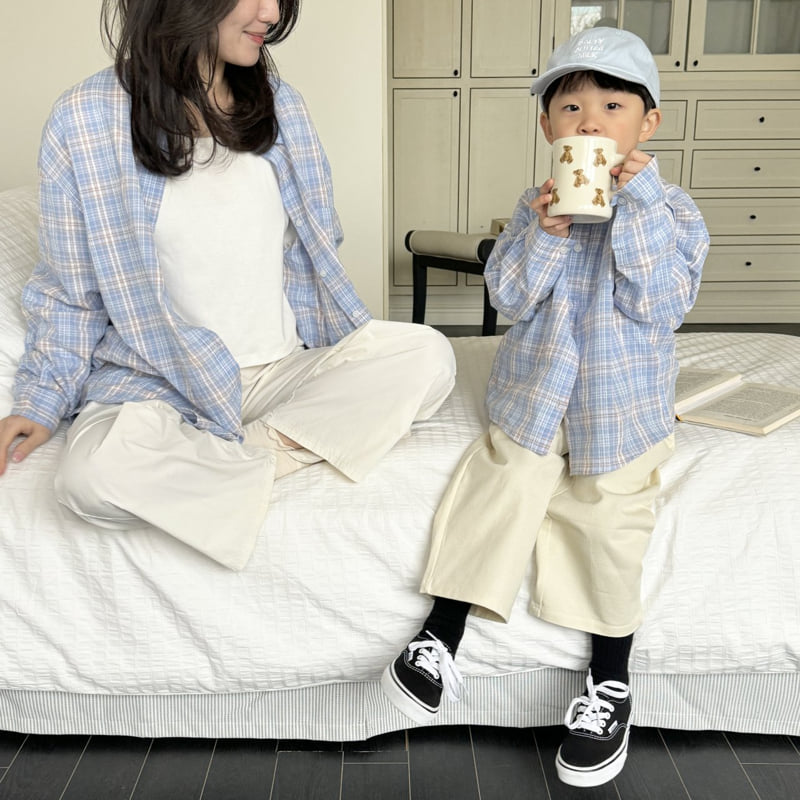 Ninibello - Korean Children Fashion - #kidzfashiontrend - Adult Iyu Check Shirt - 6