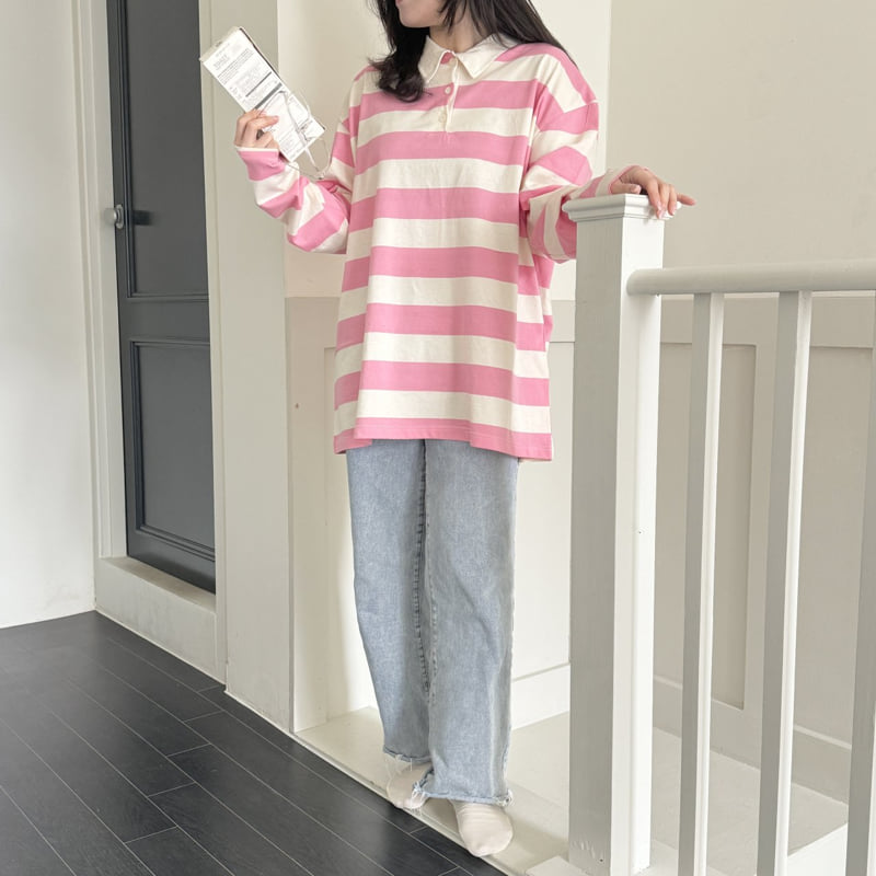 Ninibello - Korean Children Fashion - #kidzfashiontrend - Adult Pop Pop Rugby Tee - 11