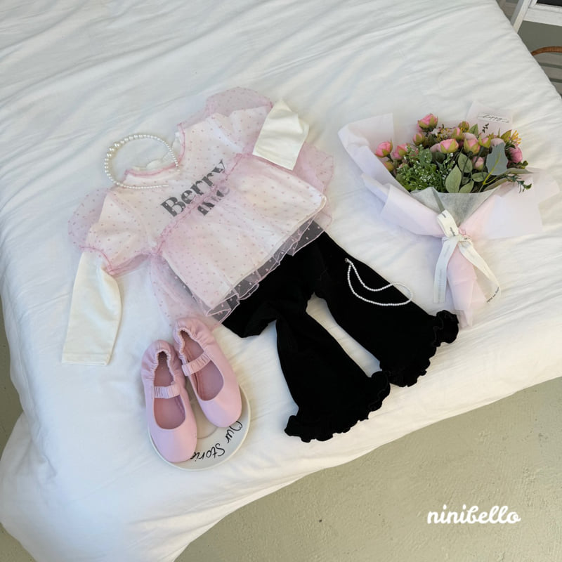 Ninibello - Korean Children Fashion - #littlefashionista - Pom Pom Frill Bootcut Pants - 9