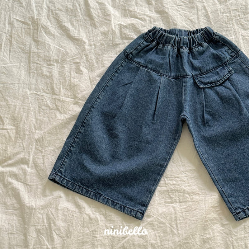 Ninibello - Korean Children Fashion - #littlefashionista - Eve Wide Denim Pants - 8