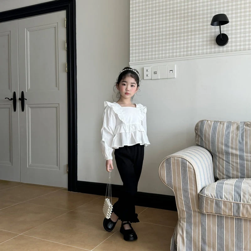 Ninibello - Korean Children Fashion - #magicofchildhood - Pom Pom Frill Bootcut Pants - 10