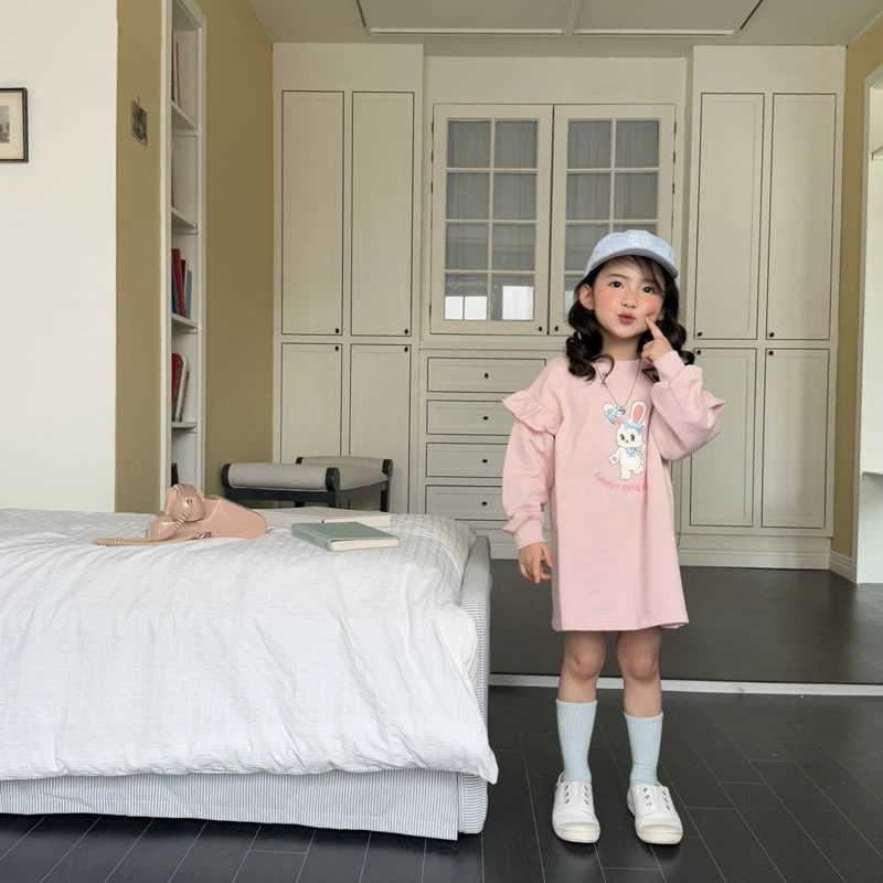 Ninibello - Korean Children Fashion - #minifashionista - Rabbit Frill Sweatshirt One-piece - 9