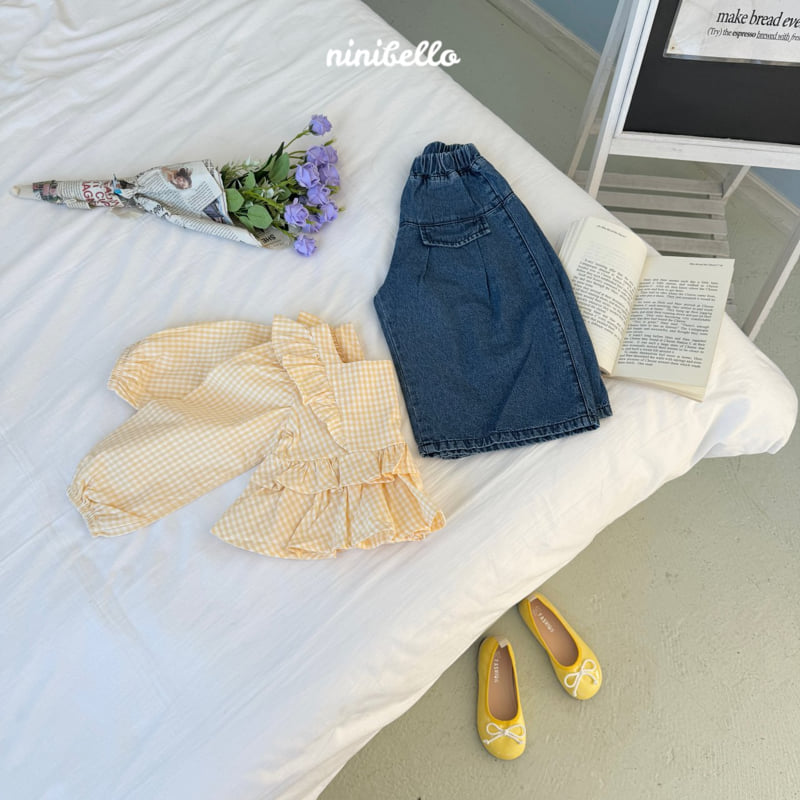 Ninibello - Korean Children Fashion - #minifashionista - Eve Wide Denim Pants - 10