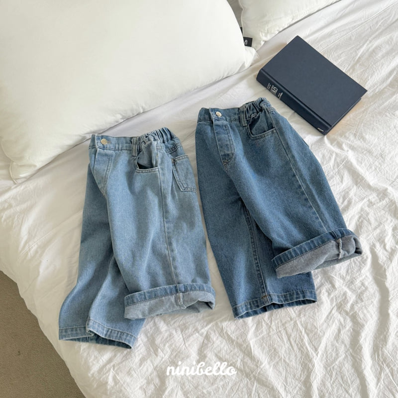 Ninibello - Korean Children Fashion - #minifashionista - Mob Denim Pants - 3