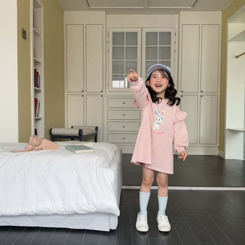 Ninibello - Korean Children Fashion - #prettylittlegirls - Rabbit Frill Sweatshirt One-piece - 10