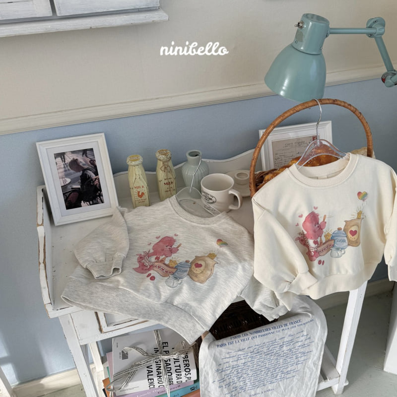Ninibello - Korean Children Fashion - #prettylittlegirls - Bear Printed Crop Sweatshirts - 8