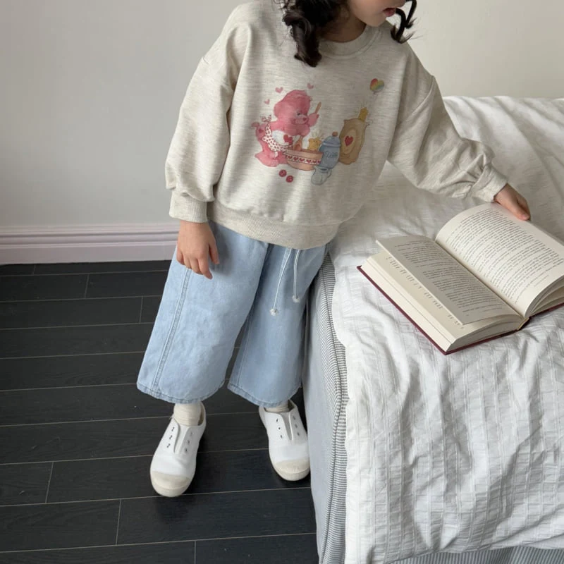 Ninibello - Korean Children Fashion - #stylishchildhood - Bear Printed Crop Sweatshirts - 11