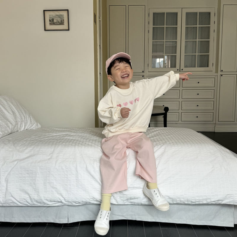 Ninibello - Korean Children Fashion - #stylishchildhood - Mini Heart Embroidered Sweatshirts - 12