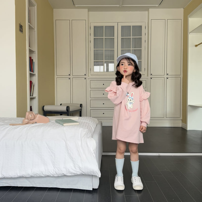 Ninibello - Korean Children Fashion - #todddlerfashion - Rabbit Frill Sweatshirt One-piece - 11