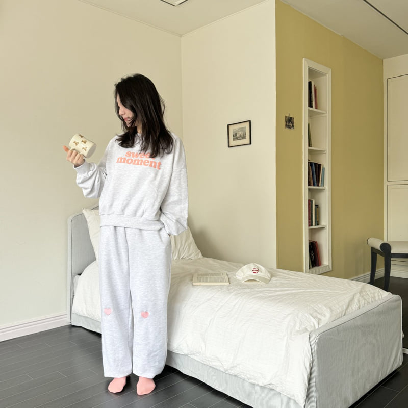 Ninibello - Korean Women Fashion - #momslook - adult heart embroidered jogger Pants - 8