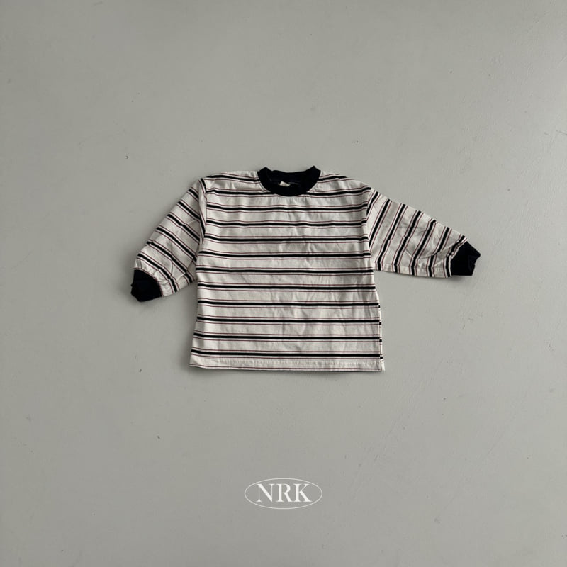 Nrk - Korean Children Fashion - #kidzfashiontrend - Coming Stripe Tee - 2