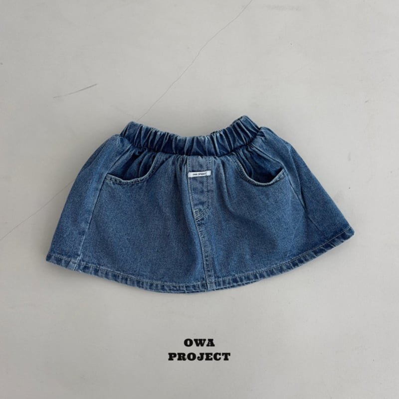 O Wa - Korean Children Fashion - #childofig - Shirring Denim Skirt