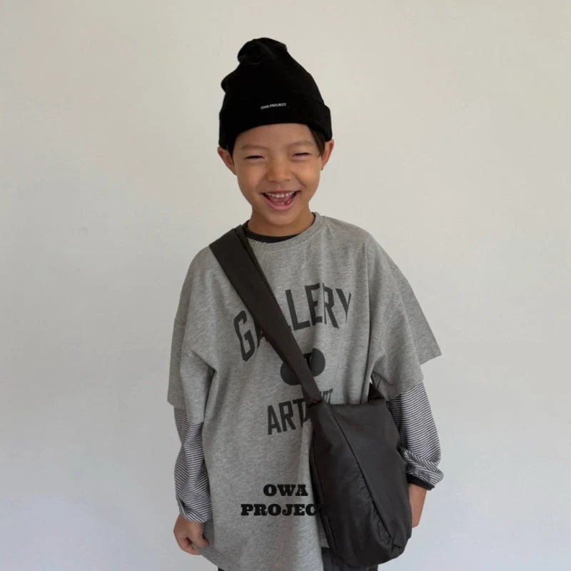 O Wa - Korean Children Fashion - #designkidswear - Striped Embroidered Tee - 5