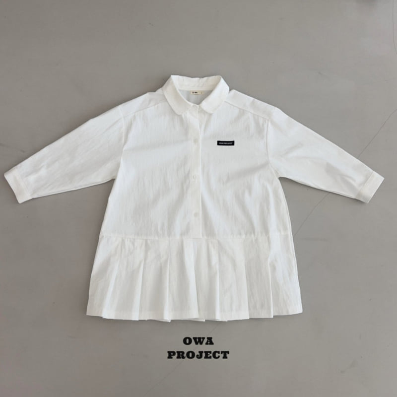 O Wa - Korean Children Fashion - #fashionkids - Pleated Shirt One-piece