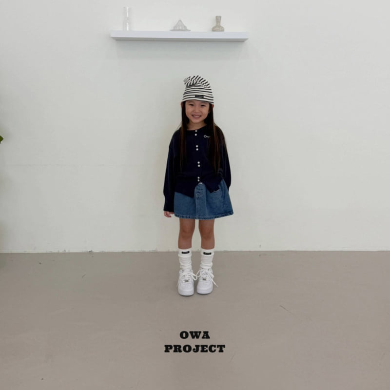 O Wa - Korean Children Fashion - #kidsstore - Shirring Denim Skirt - 7
