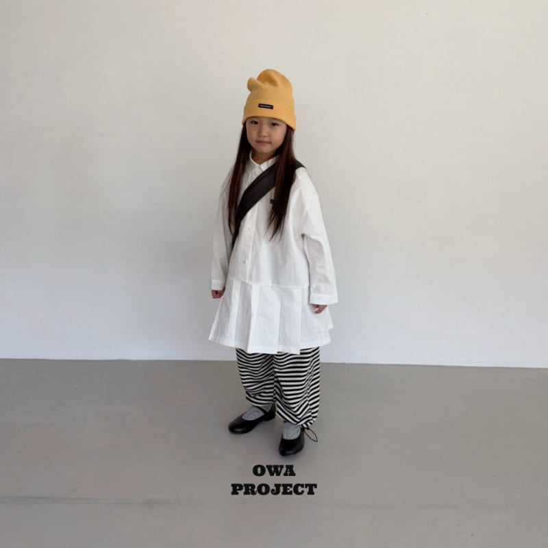O Wa - Korean Children Fashion - #toddlerclothing - Pleated Shirt One-piece - 11