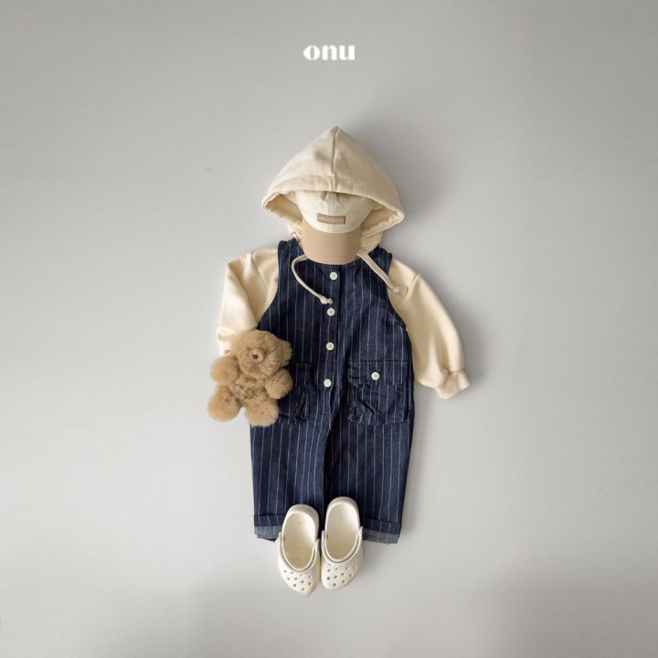 Onu - Korean Children Fashion - #Kfashion4kids - Wide Stripe Denim Overalls - 5