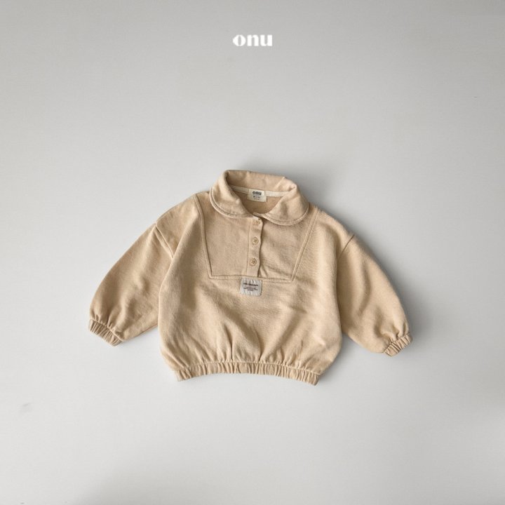Onu - Korean Children Fashion - #Kfashion4kids - Label Collar Sweatshirts - 2