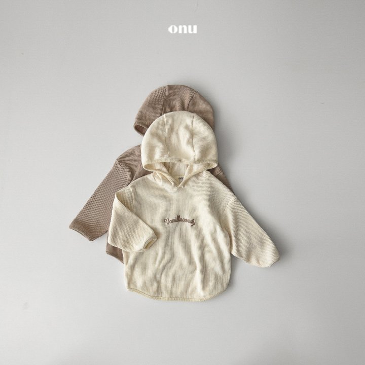 Onu - Korean Children Fashion - #childofig - Waffle Hood Long Tee - 3