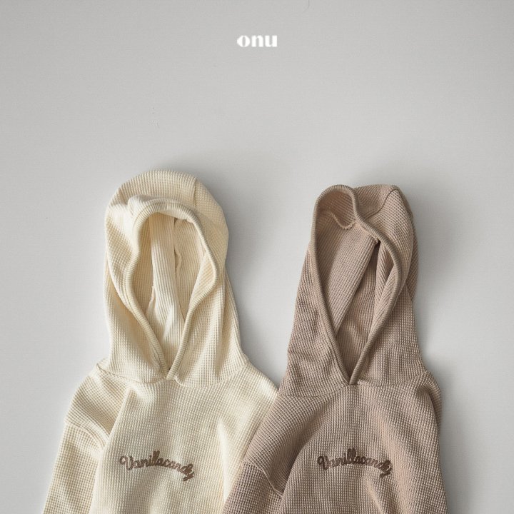 Onu - Korean Children Fashion - #childrensboutique - Waffle Hood Long Tee - 5