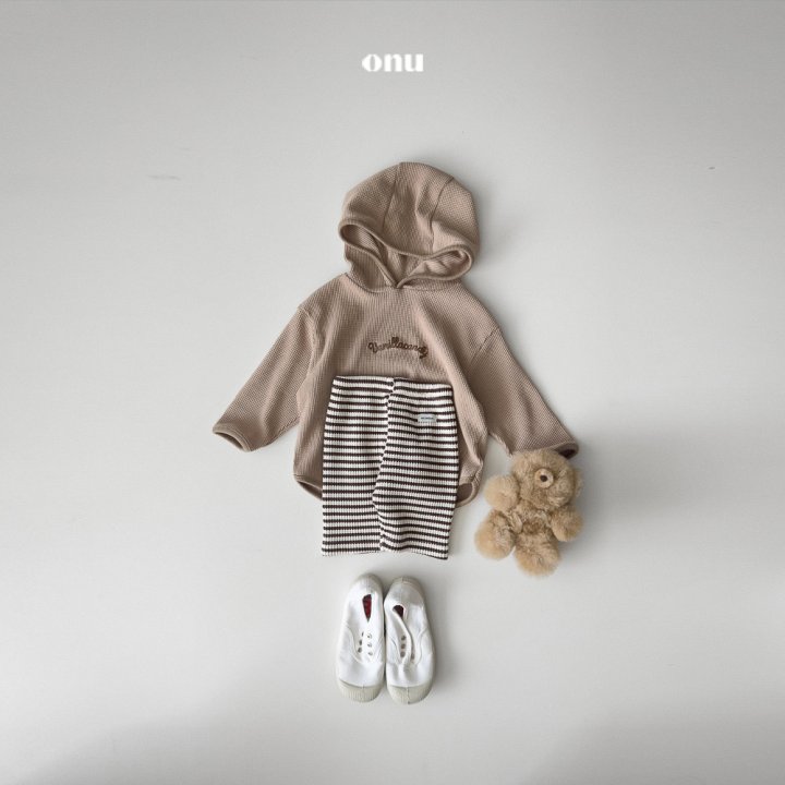 Onu - Korean Children Fashion - #designkidswear - Waffle Hood Long Tee - 6