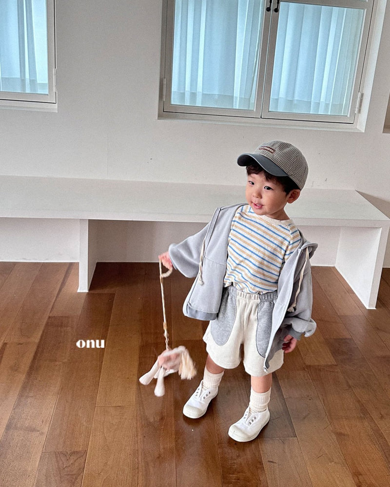 Onu - Korean Children Fashion - #discoveringself - Label Hood Zip-up Jacket - 10