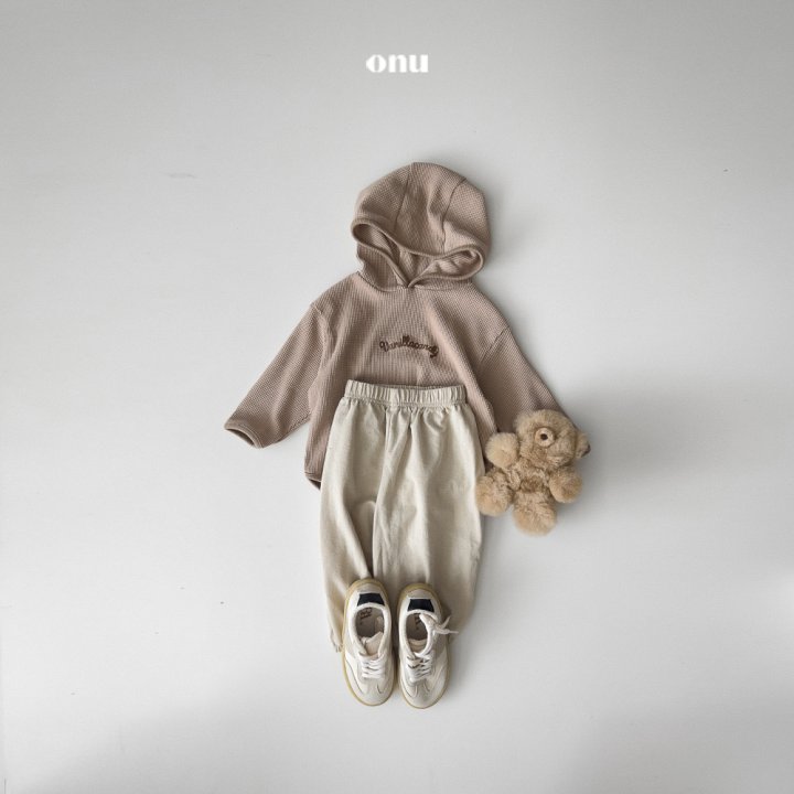 Onu - Korean Children Fashion - #discoveringself - Waffle Hood Long Tee - 7