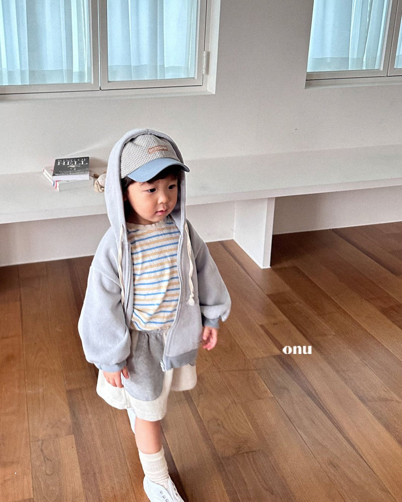 Onu - Korean Children Fashion - #fashionkids - Label Hood Zip-up Jacket - 11