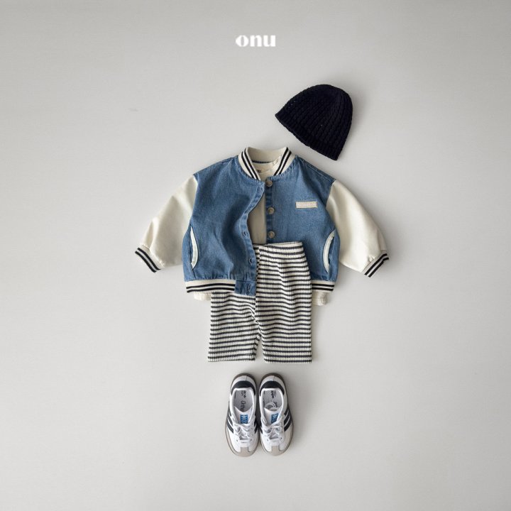 Onu - Korean Children Fashion - #fashionkids - Denim Baseball Jumper - 9