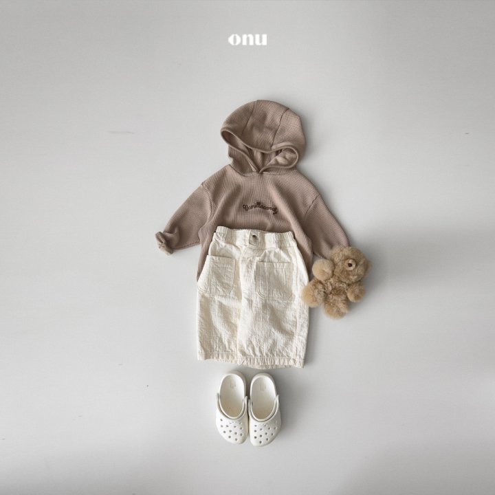 Onu - Korean Children Fashion - #fashionkids - Waffle Hood Long Tee - 8
