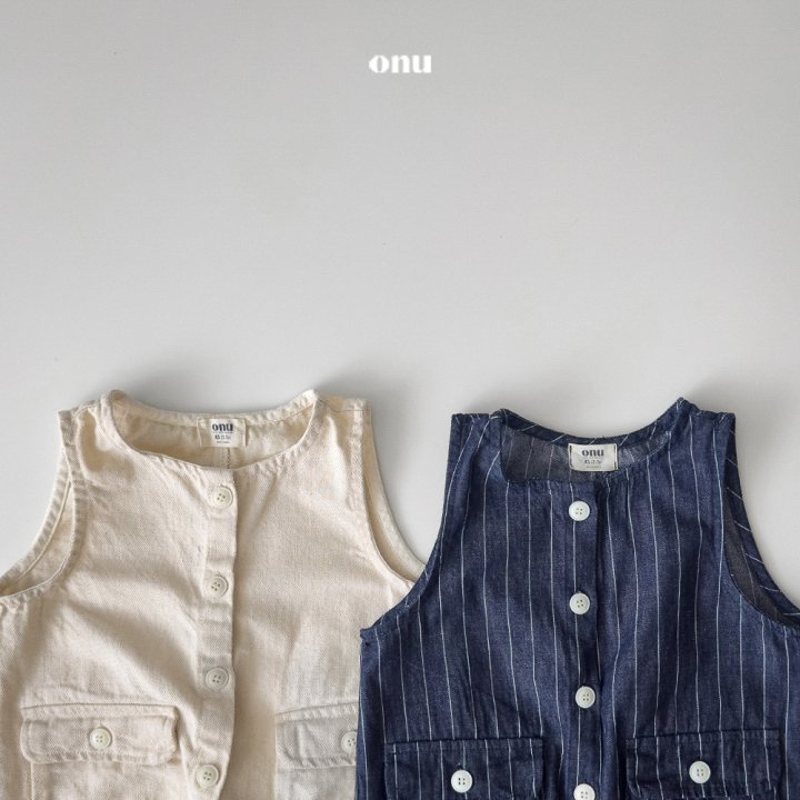 Onu - Korean Children Fashion - #kidsshorts - Wide Denim Overalls - 3