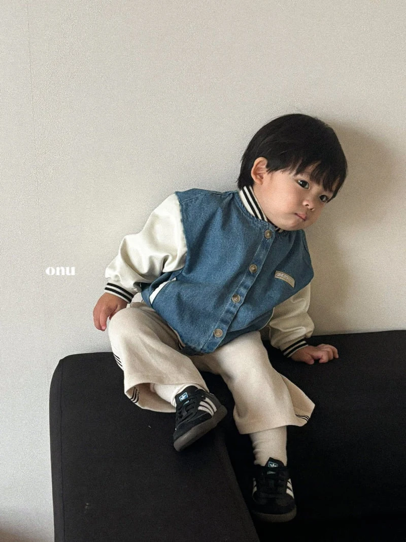 Onu - Korean Children Fashion - #kidsshorts - Denim Baseball Jumper - 10