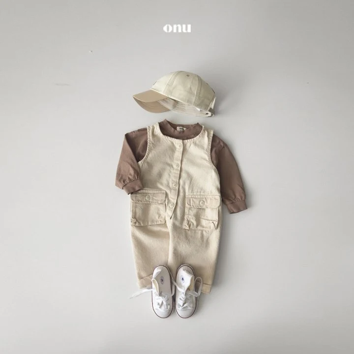 Onu - Korean Children Fashion - #kidsshorts - Wide Denim Overalls - 4