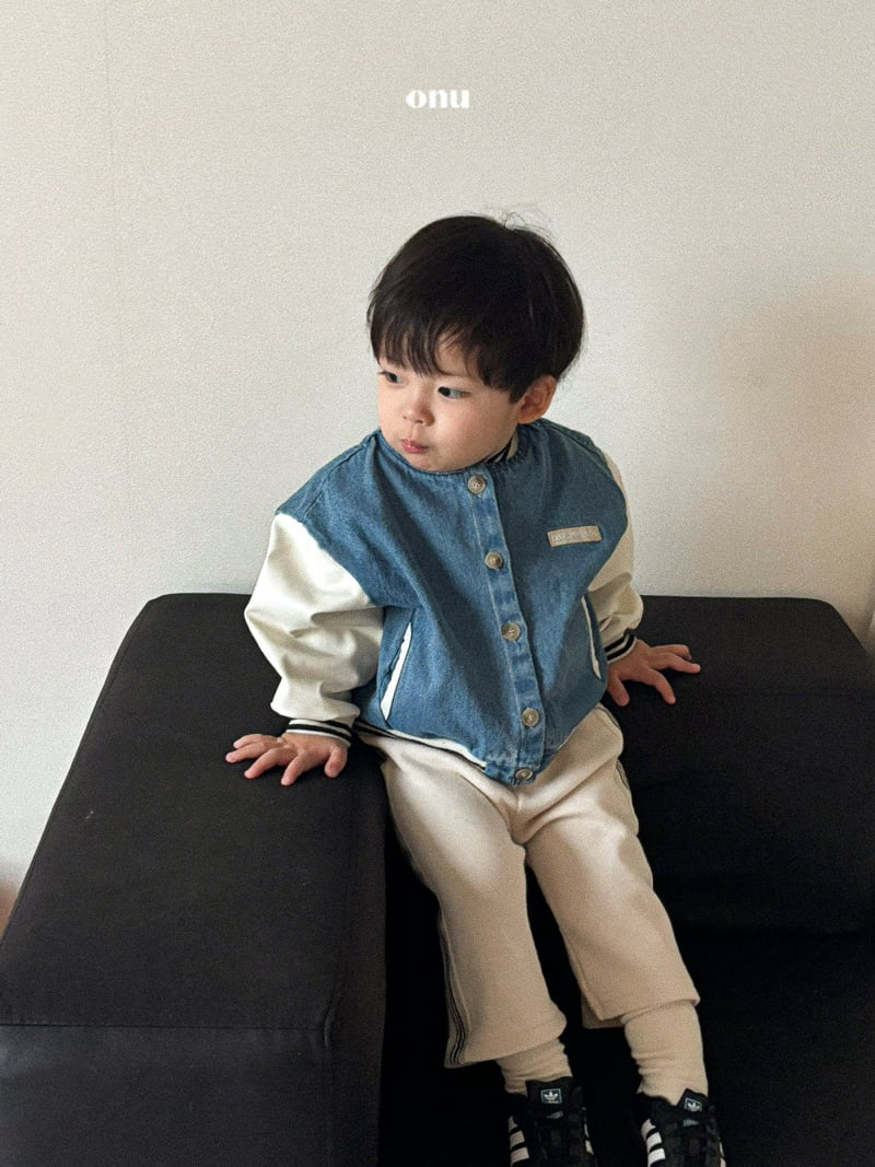Onu - Korean Children Fashion - #kidsstore - Denim Baseball Jumper - 11