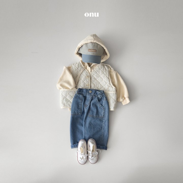 Onu - Korean Children Fashion - #kidsstore - Square Stripe Quilted Vest - 6